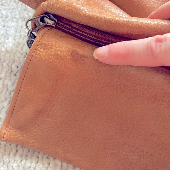 Stone Mountain Leather Crossbody Bag Bird Print Lining Retro Classic - Picture 6 of 14